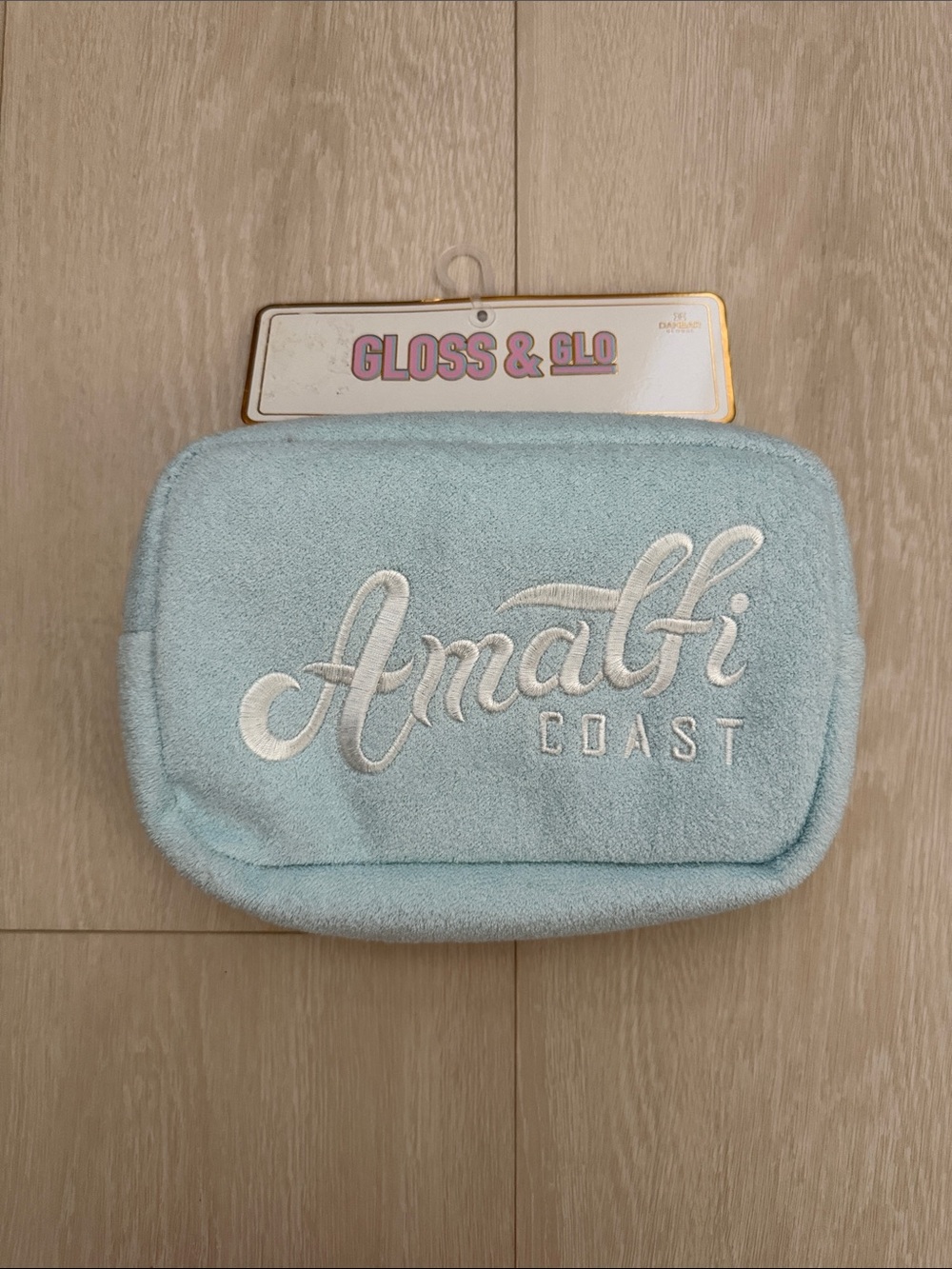 Gloss & Glo Amalfi Coast Light Blue Makeup Bag